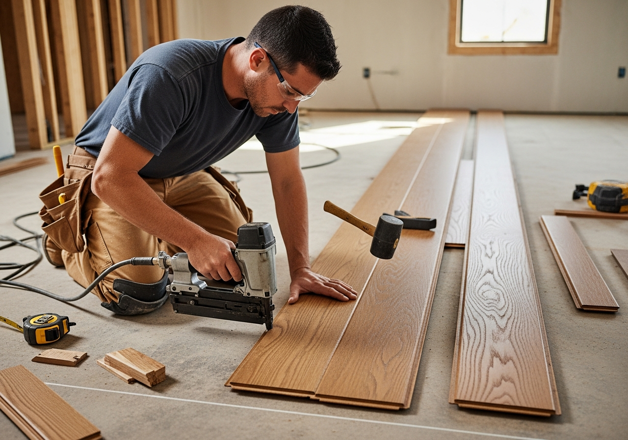 Professional flooring installation